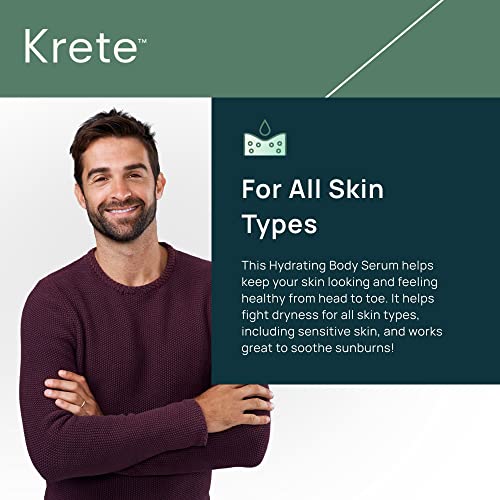 Krete Hydrating Body Serum-hidrata, liso, hidratar e fortalecer a pele em 30 segundos, sem óleo, todos os tipos de pele, com tripeptide-29 e ácido hialurônico
