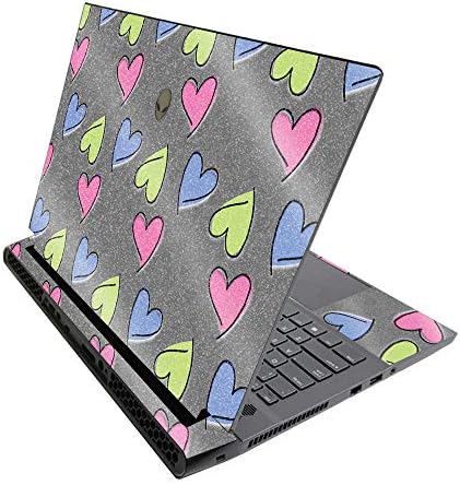 Mighty Skins Mightyskins Glitter Glitter Skin para Alienware M17 R3 e M17 R4 - Girly | Acabamento glitter de alto brilho