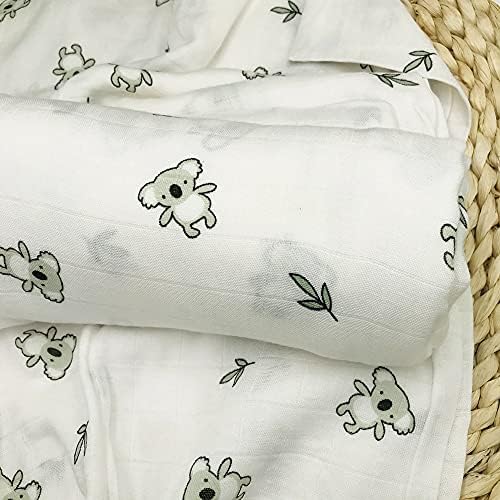 Muslin Swaddle Swaddle Soft Bobet para o recém -nascido bebê e menina 47 * 47 polegadas