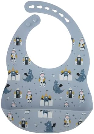 Abagralis Silicone Baby Bib, BPA, PVC, chumbo e ftalato livre, com bolso de captura, fácil de limpar, para bebês