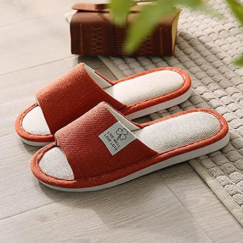 Flippers para mulheres pisos externos para fora masculino de linho de linho chinelos de verão sandálias de tênis de bolhas de dama