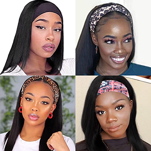 Perucas de faixa acharming para mulheres negras, peruca de faixa encaracolada 10-26 polegadas retas e perucas onduladas com faixas