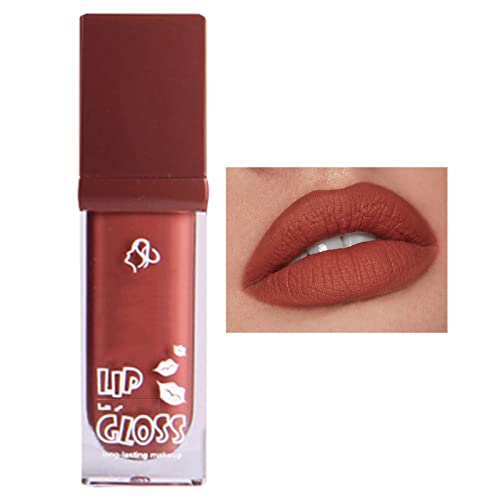 Xiahium Lip Gloss for Kids 10-12 Velvet Lip Glaze Non Stick Copo During Lip Glaze Film Makeup não desbota o pacote de brilho labial de pigmento alto 2ml