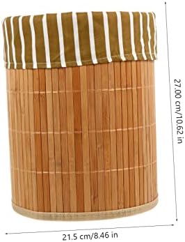 Veemoon 1pc lixo de bambu lata lata de armazenamento de armazenamento de cesta de armazenamento de vime de cesta de brinquedo lata de lata de quarto cesto de roupas de roupas dobráveis ​​cestas de cestas de lavanderia