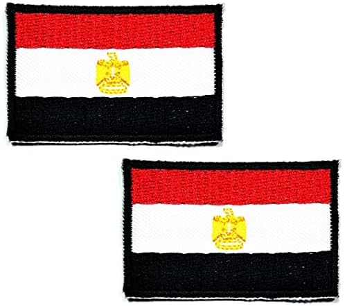 Kleenplus 2pcs. 1,2x2 polegada. Mini egito bandeira de bandeira tática Apliques de bandeira militar tática Patches para