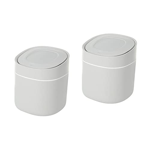 Lixo de mesa do zerodeko 2 pcs lixo lata de mesa lixo lata de metal lata com lixo de plástico lixo pode mesa caneta lápis pode