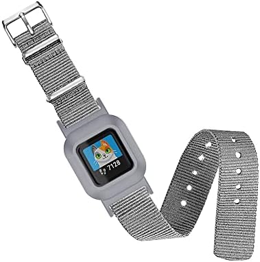 C2D Joy One Sheet Nylon Strap Compatível com Garmin Vivofit Jr 3 Bandas de rastreamento de fitness Substituição com estojo