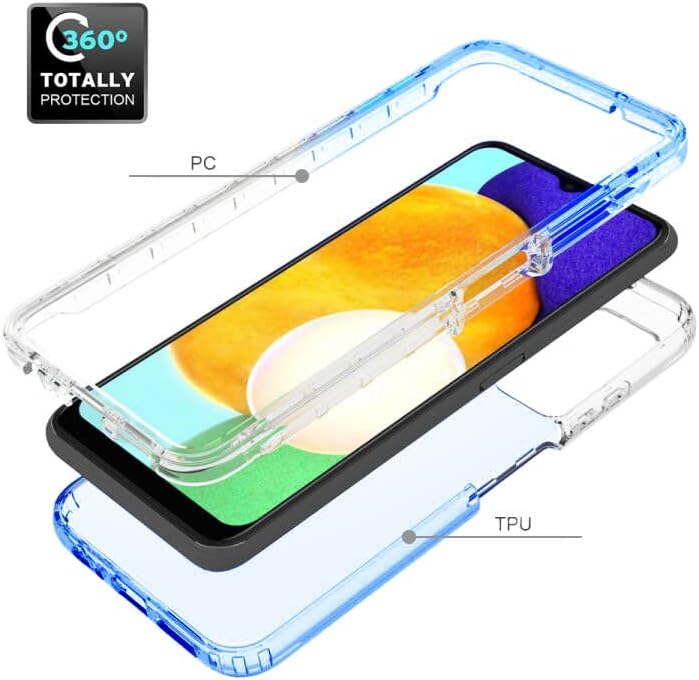 Dzxouui para a caixa Samsung A03S, Hybrid Bumper Black de traseiro transparente de traseiro transparente de traseira