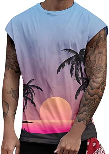 BMISEGM Summer mass camisetas masculinas tanques casuais tampas praia havaianos boho estampele