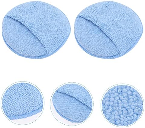 Favomoto Pad Microfiber Detalhando o equipamento de lavagem de cera Detalhando o carro de esponja Microfiber Aplicador almofada Aplicador, 6pcs Microfiber esponja blocos de buffing almofadas de carro esponja de lavagem de carro