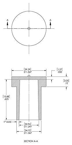 CAPLUGS ZAS13843CY1 PLÁSTICO CONECTOR ELÉTRICO CAP AS138-43C, E/VAC, atende à nova especificação aeroespacial SAE AS85049/138.