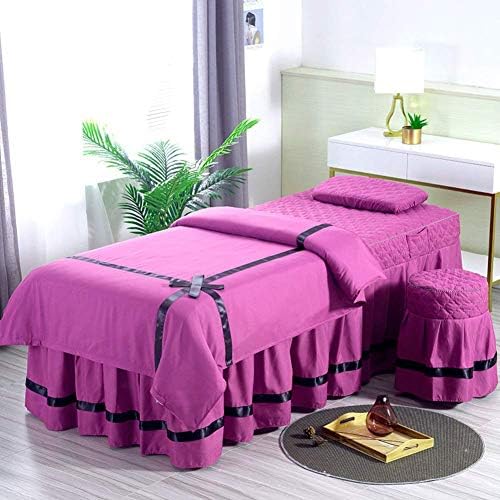 Conjuntos de lençóis de massagem Zhuan, saia de massagem de microfibra Conjunto de saia 4 peças Capa de massagem