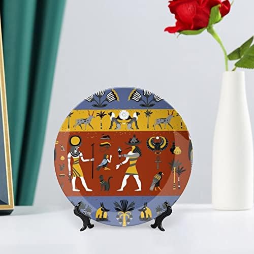 Religião egípcia antiga osso da China Decorativa Placas Cerâmicas Artesanal com Display Stand for Home Office Wall Decoration