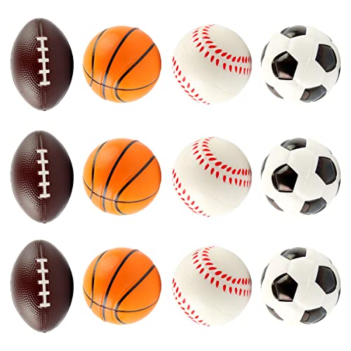 Kisangel Kid Toys 60 PCS Mini Stress Mini Sports Sports Balls Mini Bolas de Estresse de Espuma Pequenas Bolas de Esportes