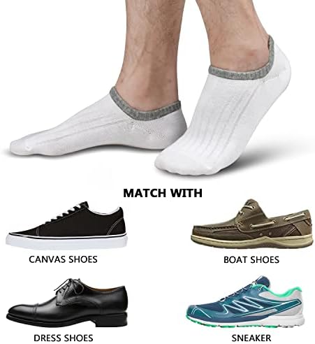Mens no show meias 8 pares não deslizam meias de tornozelo de baixo corte para meias atléticas para homens para sapatilhas de bobos
