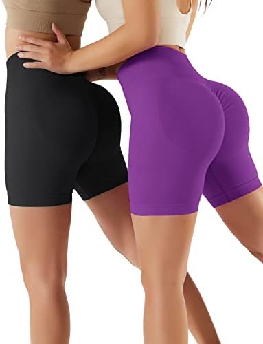Shorts de treino Luyaa para mulheres de ginástica curta de ginástica curta que executa shorts de fitness de exercício ativo