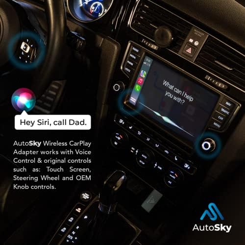 AUTOSKY CARPLAY Adaptador sem fio Max Edition para Factory Wired CarPlay 2023 Upgrade OTA Plug e reproduzir o dongle