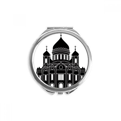 Moscou Cathedral Rússia Compacto de espelho redondo vidro portátil de bolso