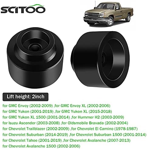 Kit de nivelamento de 2 polegadas de 2 polegadas de Scitoo para Chevrolet Avalanche 1500 2001-2018, Tahoe, para espaçadores