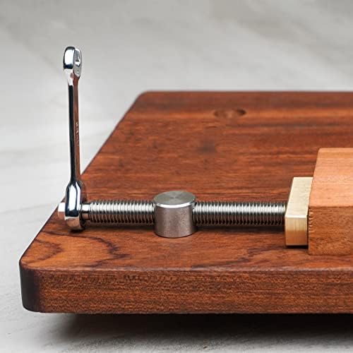 Vislone Woodworking Desktop TENON TENON BRACKING FORNENTET Tool Brass Block Bloco de madeira Ferramentas de utilitário DIY com chave de catraca de aço inoxidável de 8 mm para orifício de mesa de 20 mm