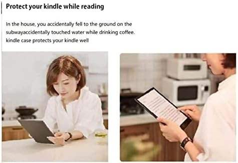 Caso e-reader de 6 polegadas do Kindle E-Reader 2022, estojo para todos os novos e-readers do Kindle Paperwhite 6 polegadas, couro de couro leve e leve capa protetora com despertar/sono automático, wathet, Kindle 11