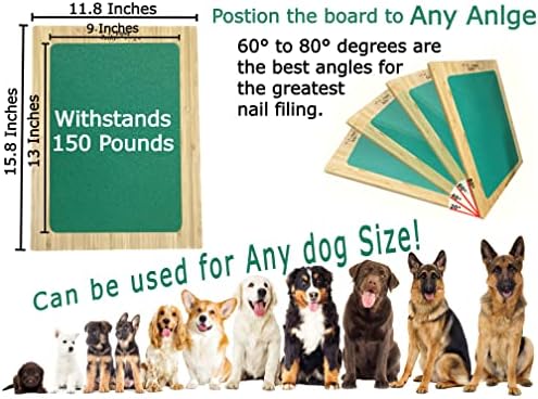 Zenly Paws Scratch Board para unhas, lados dupla, papel grossa e coragem fina, qualquer tamanho de cachorro, quadro de arquivos
