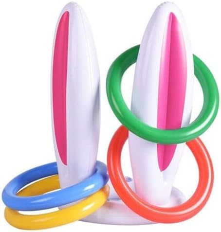 Ofertas felizes ~ 2 jogos de festa da Páscoa - Bunny Ears Bush Inflatable Ring Brigando + Pin a cauda no coelhinho da