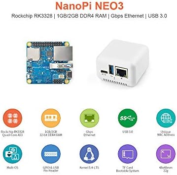 Waypondev nanopi neo3 mini roteador de placa única computador rockchip rk3328 1gb Super Tiny Arm Board para IoT Smart Home