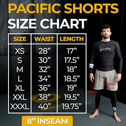 Gold BJJ Pacific Short - No -Gi Jiu Jitsu Shorts
