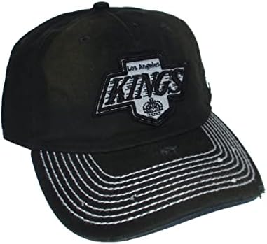 Los Angeles Kings Logeiro de patch angustiado Captura de chapéu ajustável - preto