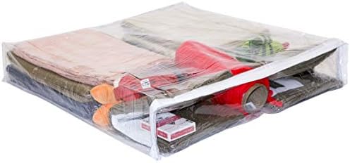 Sacos de armazenamento com zíper em vinil transparentes 23 x 23 x 4 polegadas 10-pacote