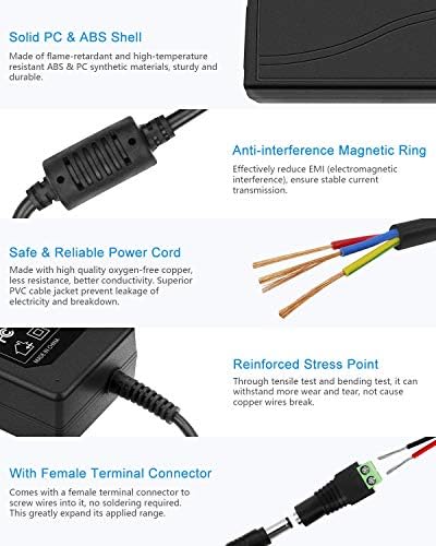 ALITOVE 5V 5A AC para DC Adaptador de alimentação Conversor 5.5x2.5mm Plugue AC 100V ~ 240V Entrada para WS2812B WS2811