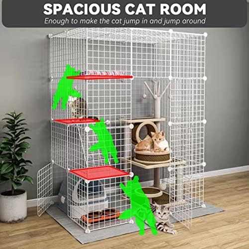 Grandes gabinetes de gaiola de gaiola de gato de gato de gato interno Playpen destacável Fio de metal destacável Kennels Diy