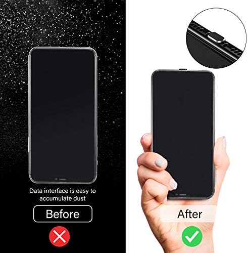 4 peças Plugues anti -poeira compatíveis com iPhone 11, iPhone 12 protege a capa de poeira de carregamento compatível com