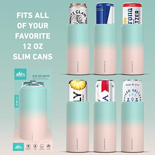 Hydrapeak Slim CAN LANDER - A fina de lata skinny isolada de parede dupla para todas as 12 onças. Latas finas de Seltzer e cerveja, aço inoxidável pode isolante