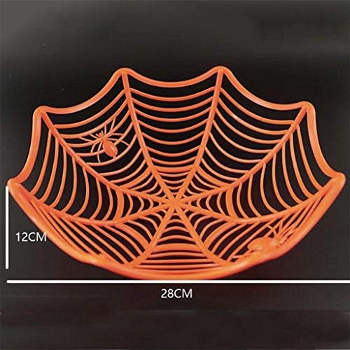 Cesta de aranha, dvcb plástico doces de doces trick spiderweb tigelas de cozinha decoração de halloween - prática conveniente - para