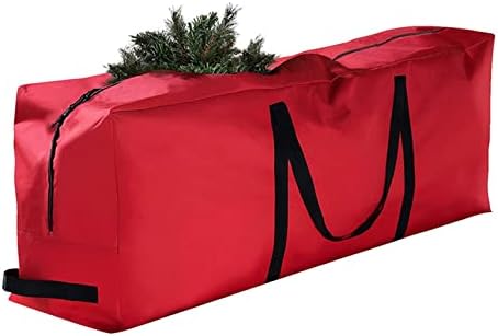 Caixa de armazenamento de 48in/69in, bolsa de armazenamento de árvore de Natal Bolsas de armazenamento de Natal Caixa de árvore de natal lata de plástico com rodas Armazenamento de férias de armazenamento leve de Natal Armazenamento de férias