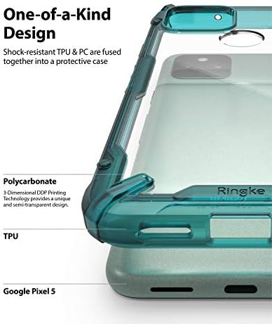 Ringke Fusion -X projetado para o gabinete do Google Pixel 5, pixel robusta 5 tampa clara, para o pára -choque de proteção militar