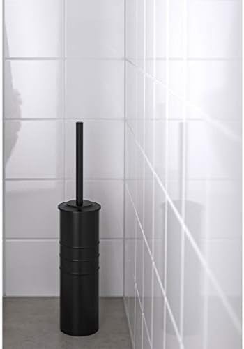 Liruxun Intuitive House Housed House Bush Solder, Aço inoxidável preto redondo, suprimentos de limpeza de escova de vaso