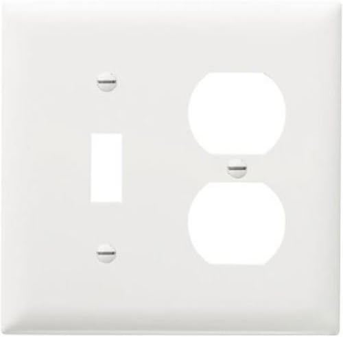 Legrand TPJ126-W Pass e Seymour Combination Wall Plate, branco