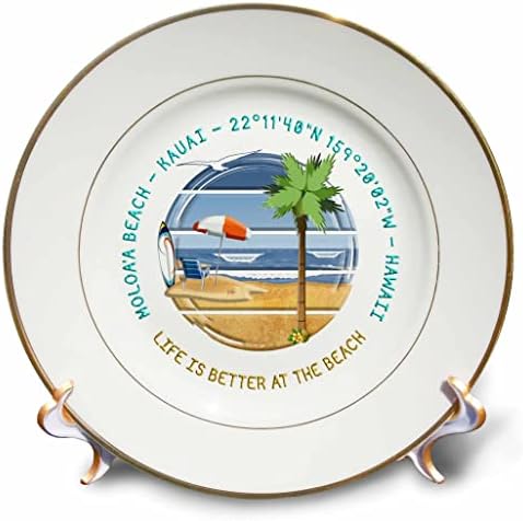 3drose American Beaches - Moloaa Beach, Kauai, Havaí Amazing Travel Gift - Placas