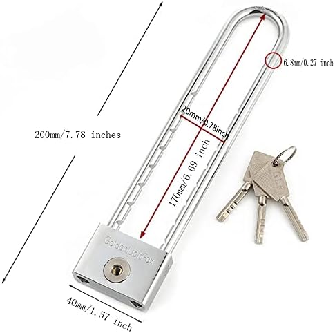 Cadeado de manilha longa - cadeado longo - cadeado à prova d'água Chavela de cadeado da porta do gabinete da trava de trava