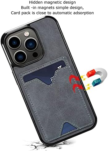Caso de Lvcrft para iPhone 14/14 Plus/14 Pro/14 Pro Max, Coloque magnético de couro premium Tampa à prova de choque, com manga de carteira de manga protetora com tudo incluído, azul, 14 Pro 6.1