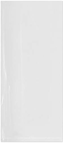 Plymor Flat Open Clear Plastic Poly Sags, 2 mil, 8 x 18