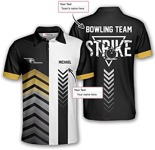 Camisas de boliche personalizadas para Men Nome e nome da equipe Bowling Polo Camisetas Jerseys Size S-5xl