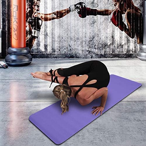Gaiolas de 6 mm de espessura TPE não deslizamento de ioga/tapete de ginástica - para ioga, pilates, exercícios de treino