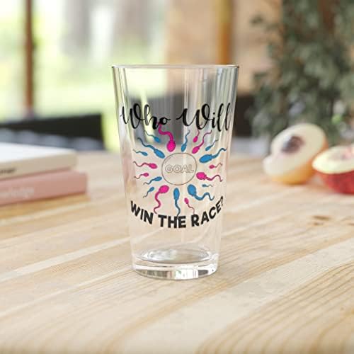 Teegarb Letter Blange Beer Glass Pint 16oz, que ganhará o título padrão do anúncio de gênero engraçado da corrida