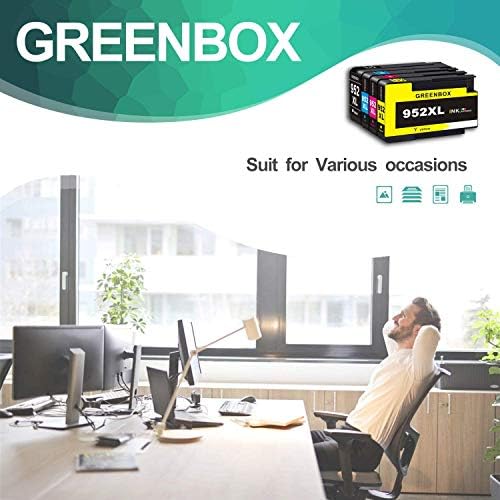 GreenBox Remanufaturou 952xl Cartuchos de tinta Substituição para HP 952 952xl Cartuchos para HP OfficeJet Pro 8720 8210 7740 8710