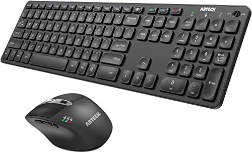 Arteck o teclado bluetooth universal e mouse em tamanho grande, teclado sem fio Bluetooth e mouse ergonômico conjunto para