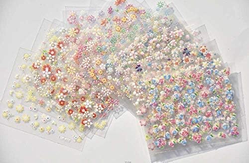 30pcs Flor Floral Nail Art Starters Roses Lotus Barroce Wrap Manicure Decaling Decaned